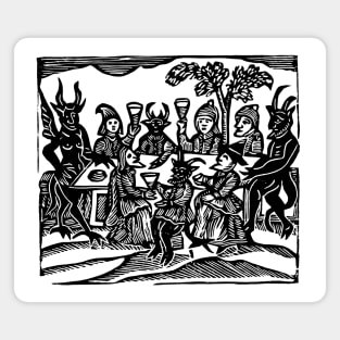 Witches' Sabbat (Black Ink Version) Magnet